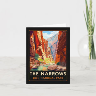 The Narrows Zion National Park Hiking Nature Outdo Card