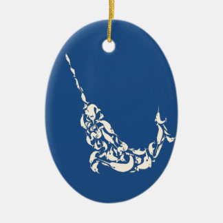 The Narwhal of Narwhals Ceramic Tree Decoration
