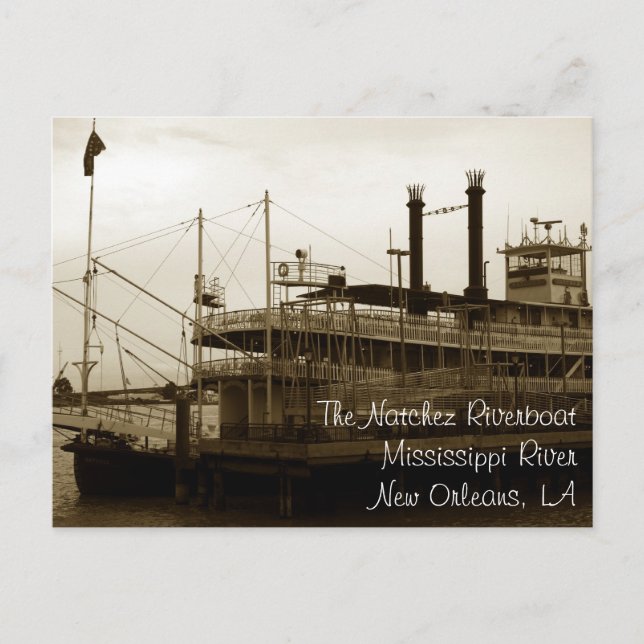 The Natchez Steamboat, New Orleans, Louisiana Postcard (Front)