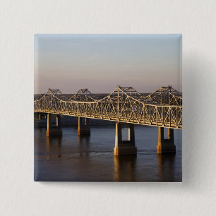 The Natchez-Vidalia Bridges spanning the 15 Cm Square Badge