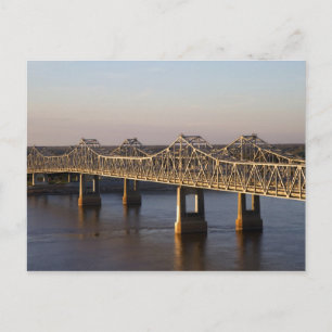 The Natchez-Vidalia Bridges spanning the Postcard
