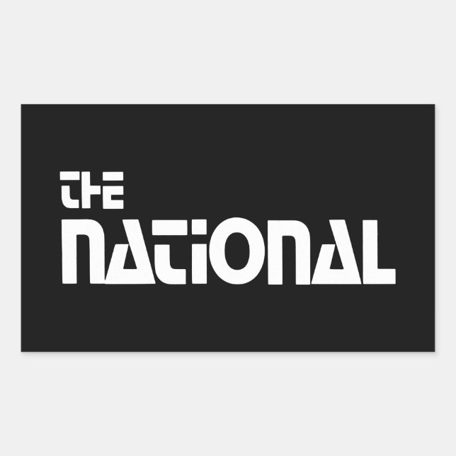 The National - 1980 promo graphic - White Rectangular Sticker (Front)