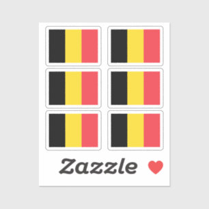 The national flag of Belgium pack of 6