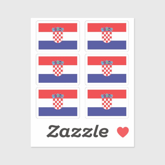 The national flag of Croatia pack of 6 (Sheet)