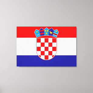 The National flag of Croatia Zastava Hrvatske Canvas Print