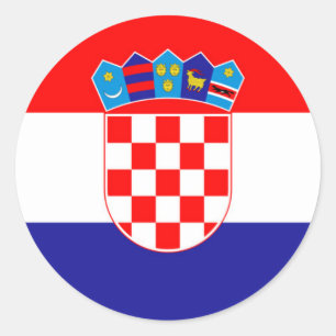 The National flag of Croatia Zastava Hrvatske Classic Round Sticker