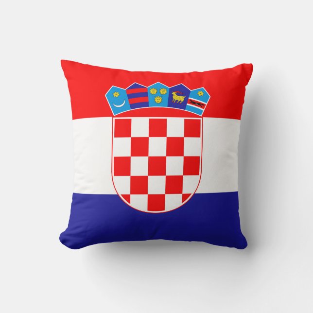 The National flag of Croatia Zastava Hrvatske Cushion (Front)