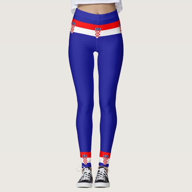 The National flag of Croatia Zastava Hrvatske Leggings (Front)