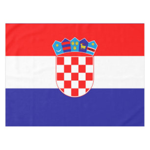 The National flag of Croatia Zastava Hrvatske Tablecloth