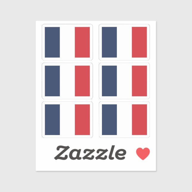 The national flag of France pack of 6 (Sheet)