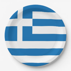 The National flag of Greece Paper Plate