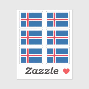 The national flag of Iceland Collection pack of 6