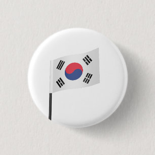The national flag of the Republic of Korea 3 Cm Round Badge