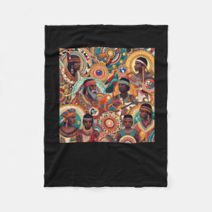 The Native Australian Aboriginal Pattern Sticker  Fleece Blanket