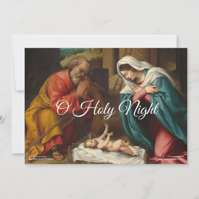 The Nativity 1523c | Blue Beach Song™ Holiday Card (Front)