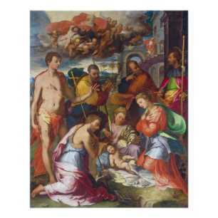 The Nativity, 1534 (oil on panel) Poster