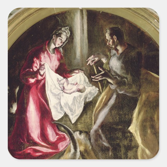 The Nativity, 1587-1614 Square Sticker (Front)
