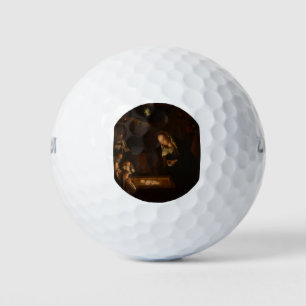 The Nativity at Night (Birth of Jesus, Christmas) Golf Balls