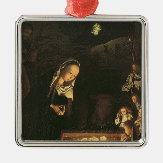 The Nativity at Night Metal Tree Decoration (Front)