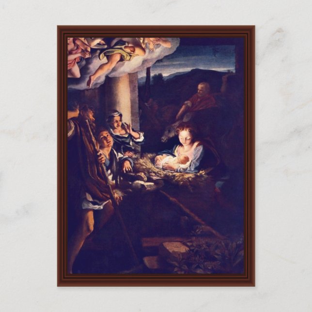 The Nativity By Correggio Postcard (Front)