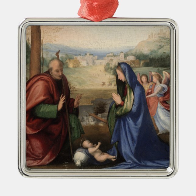 The Nativity by Fra Bartolommeo Metal Ornament (Front)