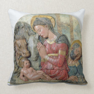 The Nativity, c.1460 (painted terracotta) Cushion