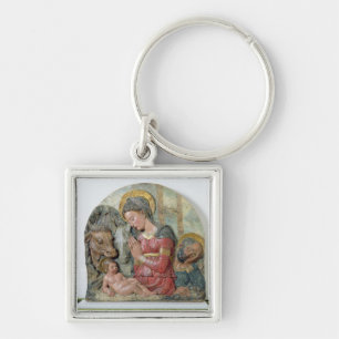The Nativity, c.1460 (painted terracotta) Key Ring
