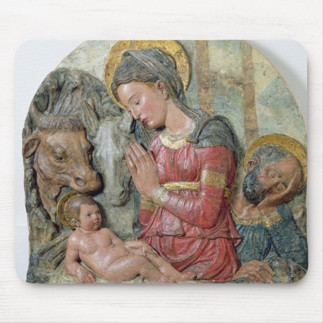 The Nativity, c.1460 (painted terracotta) Mouse Pad (Front)