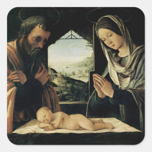The Nativity, c.1490 Square Sticker