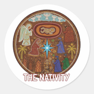 THE NATIVITY CLASSIC ROUND STICKER