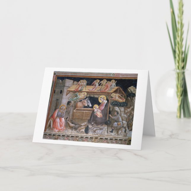 The Nativity, detail from The life of the Virgin a Holiday Card (Front)