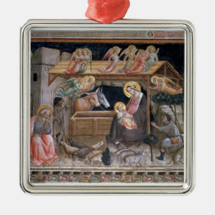 The Nativity, detail from The life of the Virgin a Metal Ornament
