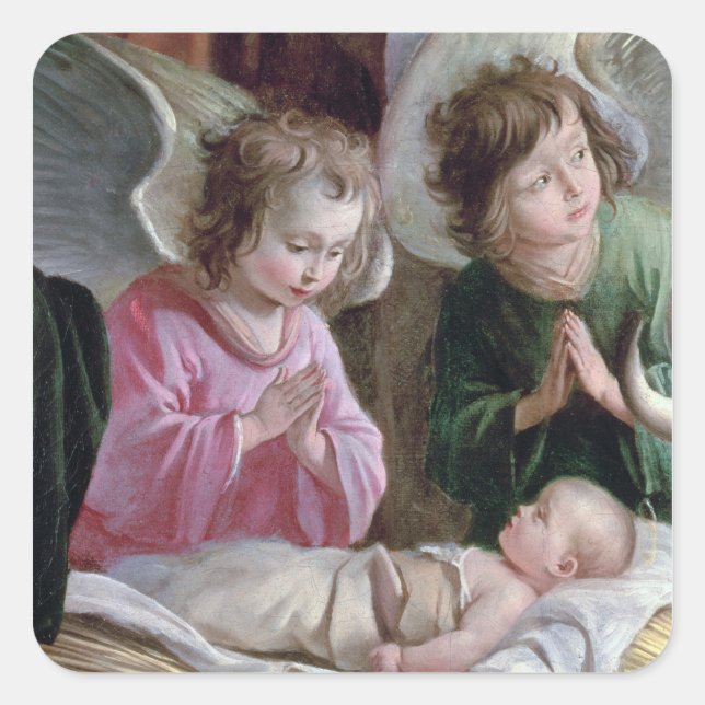 The Nativity, from the Buxtehude Altar, 1400-10 Square Sticker (Front)