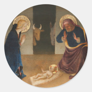 The Nativity Holiday Classic Round Sticker