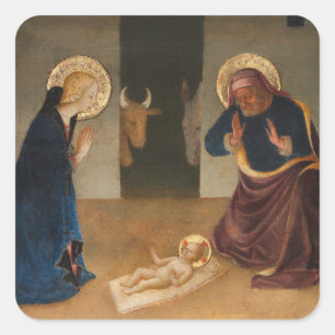 The Nativity  Holiday  Square Sticker