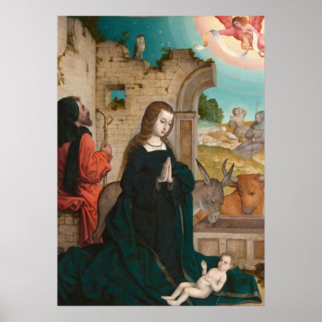 The Nativity - Juan de Flandes Fine Art Poster (Front)