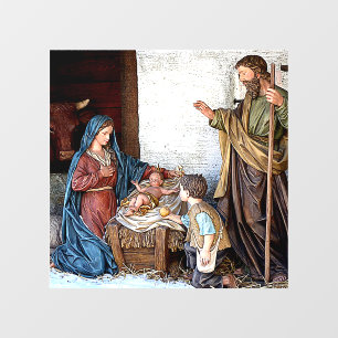 THE NATIVITY: MARY, JOSEPH, JESUS AND SHEPHERD BOY