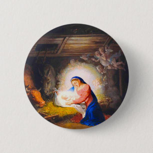 The Nativity of Christ 6 Cm Round Badge