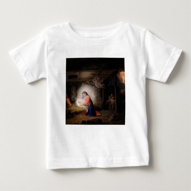 The Nativity of Christ (by Vladimir Borovikovsky) Baby T-Shirt (Front)