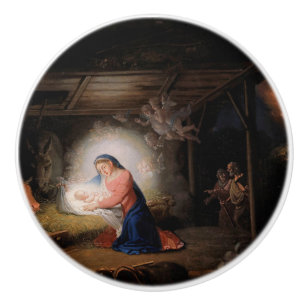 The Nativity of Christ (by Vladimir Borovikovsky) Ceramic Knob