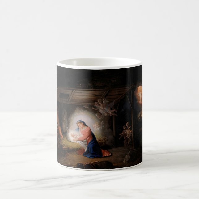 The Nativity of Christ (by Vladimir Borovikovsky) Coffee Mug (Center)