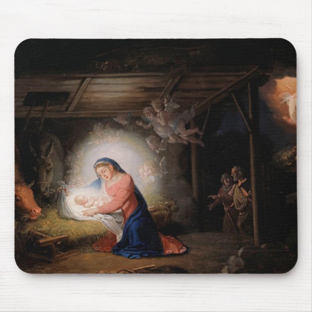 The Nativity of Christ (by Vladimir Borovikovsky) Mouse Pad (Front)