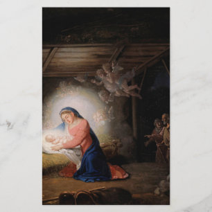 The Nativity of Christ (by Vladimir Borovikovsky) Stationery