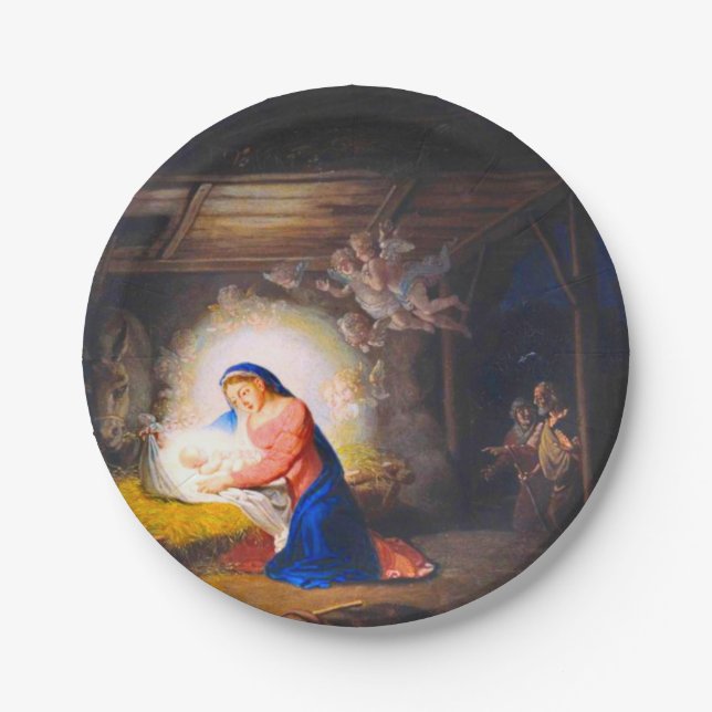 The Nativity of Christ Paper Plate (Front)