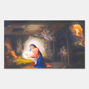 The Nativity of Christ Rectangular Sticker