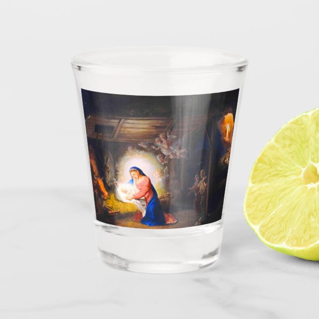 The Nativity of Christ Shot Glass (Front)