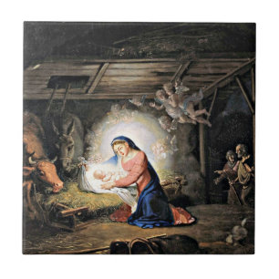 The Nativity of Christ, Vladimir Borovikovsky, Ceramic Tile