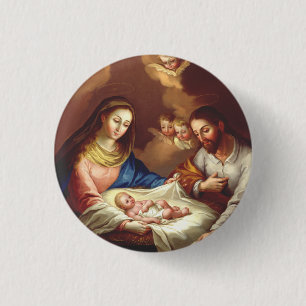 The Nativity of Jesus Christ  3 Cm Round Badge
