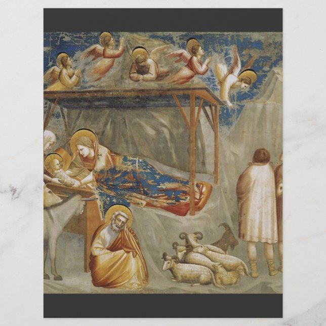 The Nativity of Jesus Christ by Giotto  Flyer (Front)