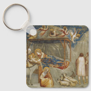 The Nativity of Jesus Christ by Giotto  Key Ring